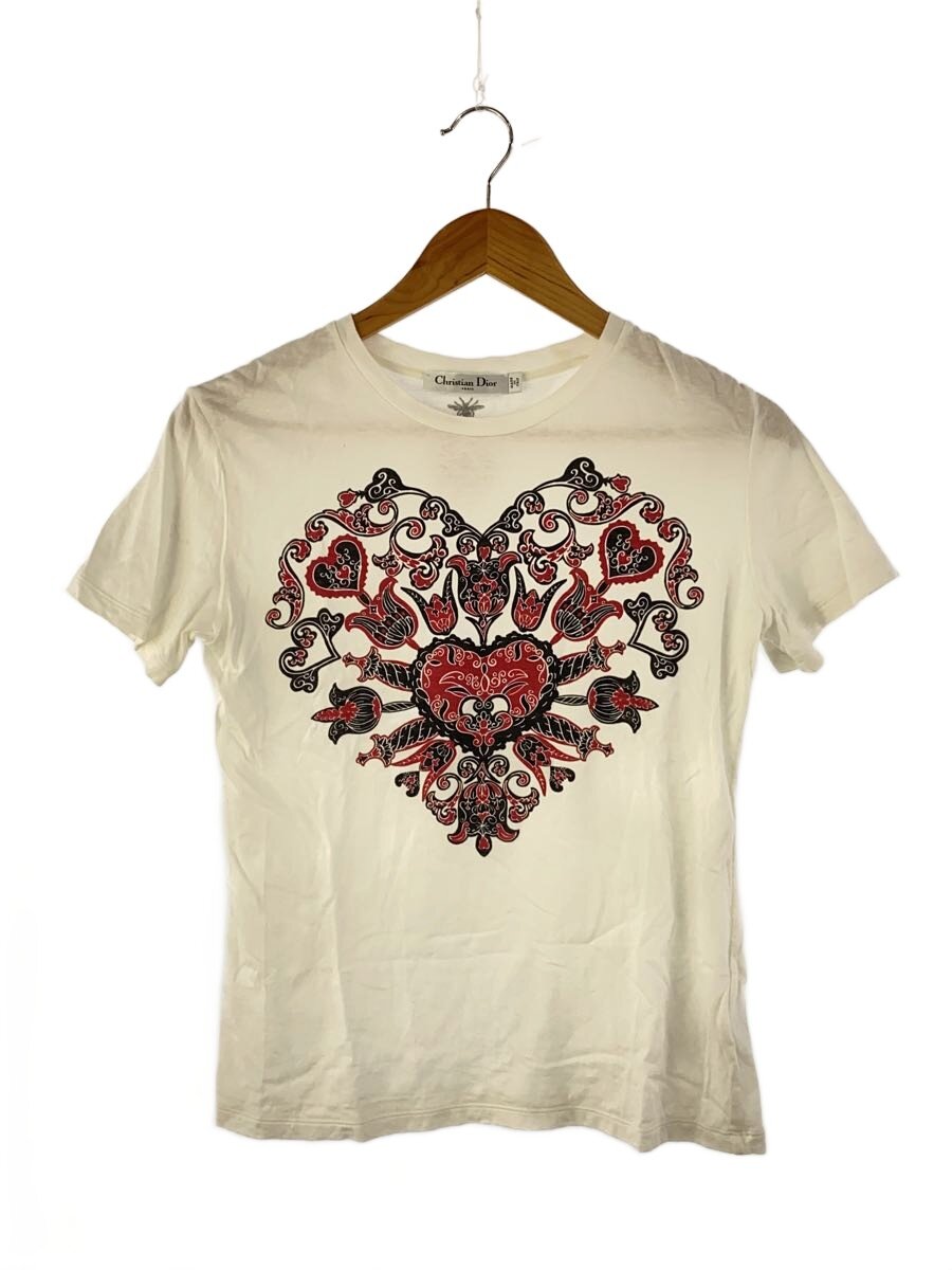 【中古】Christian Dior◆ディオール/Tシャツ/S/コットン/WHT/313T06A4026【レディースウェア】