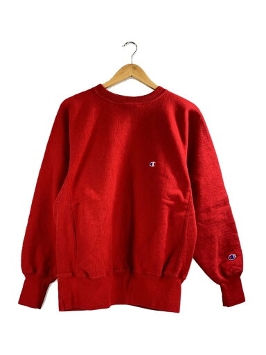 【中古】Champion◆90s~/REVERSE WEAVE/スウェット/L/コットン/RED/無地/刺繍タグ/USA製【メンズウェア】 【中古】Champion◆90s~/REVERSE WEAVE/スウェット/L/コットン/RED/無地/刺繍タグ/USA製【メンズウェア】