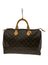 【中古】LOUIS VUITTON◆2)スピーディ35_モノグラム・キャンバス_BRW/PVC/BRW【バッグ】