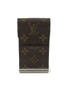 【中古】LOUIS VUITTON◆エテュイ・シガレット_モノグラム_BRW/PVC/BRW/総柄/メンズ/M63024/CT1004【服飾雑貨他】