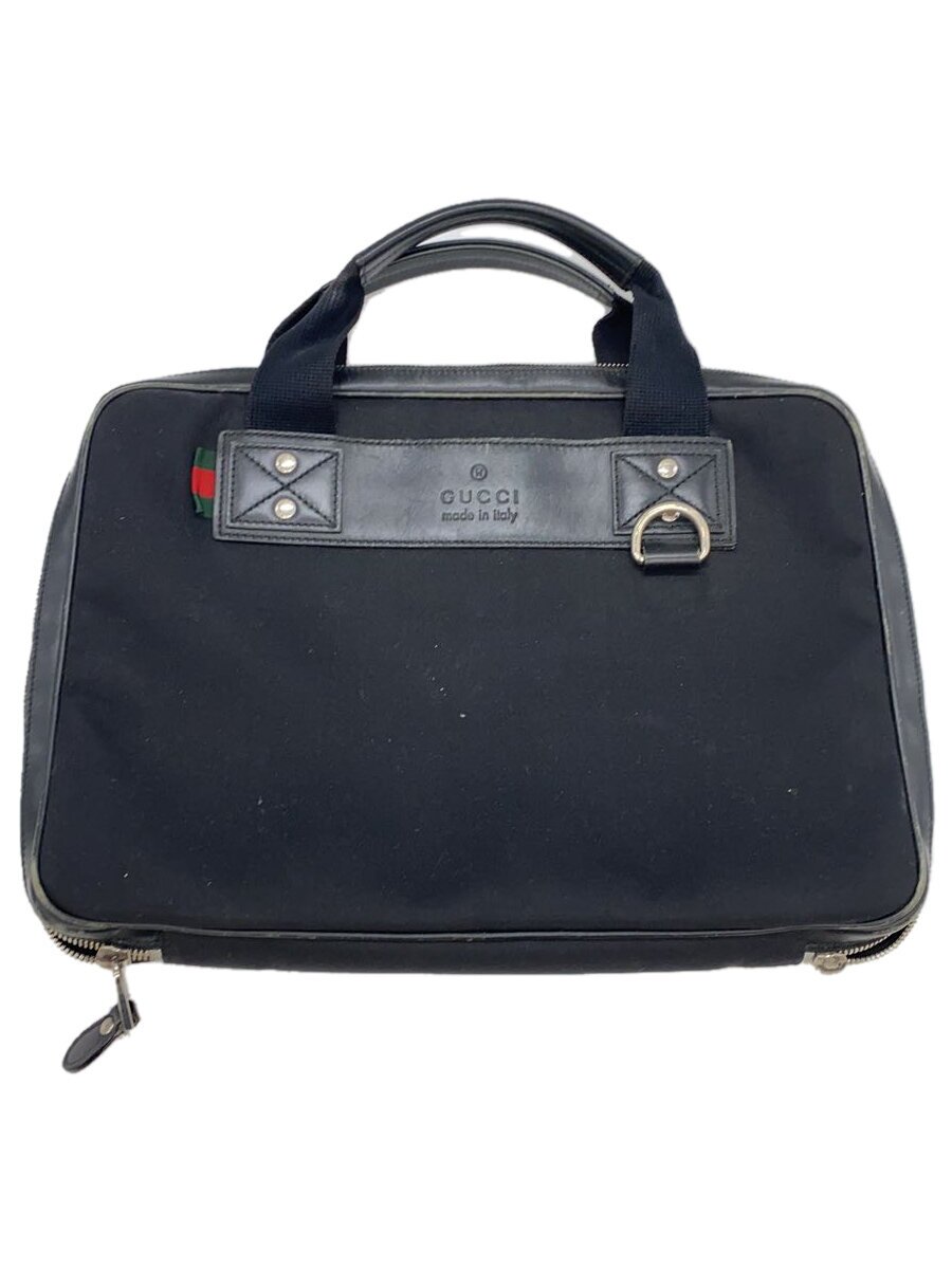 【中古】GUCCI◆ブリーフケース/キャンバス/BLK/無地/231905 204046【バッグ】