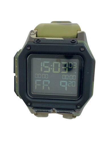 【中古】NIXON◆クォーツ腕時計/デジタル/ラバー/BLK/KHK【服飾雑貨他】 【中古】NIXON◆クォーツ腕時計/デジタル/ラバー/BLK/KHK【服飾雑貨他】