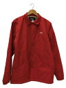 【中古】STUSSY◆ジャケット/L/ナイロン/RED/無地//【メンズウェア】