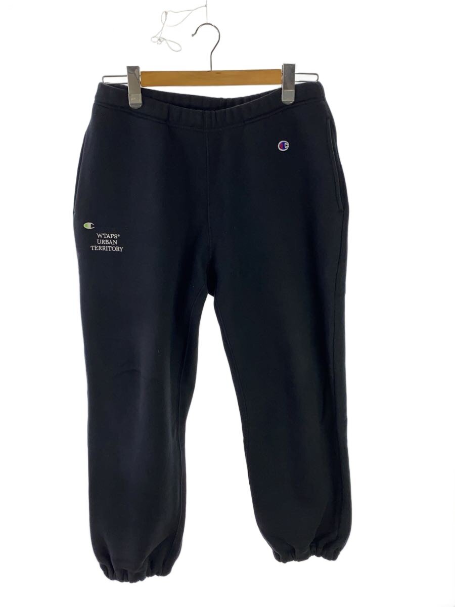 【中古】WTAPS◆スウェットパンツ/URBAN TERRITORY/ボトム/L/コットン/BLK/無地/C8-X214【メンズウェア】