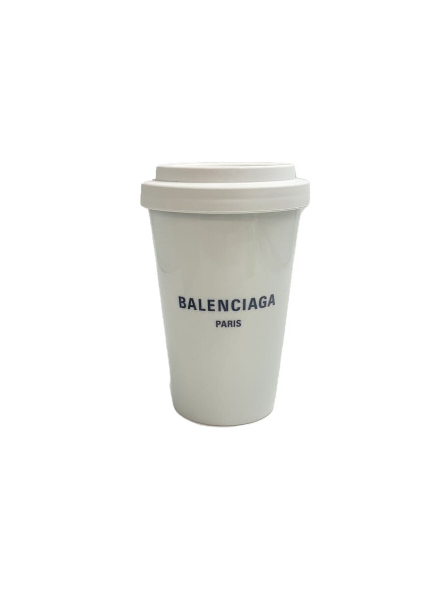 【中古】BALENCIAGA◆グラス/WHT【キッチン用品】