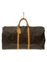 【中古】LOUIS VUITTON◆キーポル・バンドリエール60_モノグラム・キャンバス_BRW/PVC/BRW【バッグ】
