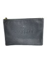 【中古】kate spade new york◆クラッチバッグ/レザー/BLK/無地/WLRU5024【バッグ】