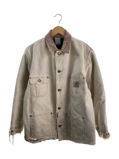 【中古】Carhartt◆カバーオール/--/コットン/WHT/無地//【メンズウェア】 【中古】Carhartt◆カバーオール/--/コットン/WHT/無地//【メンズウェア】