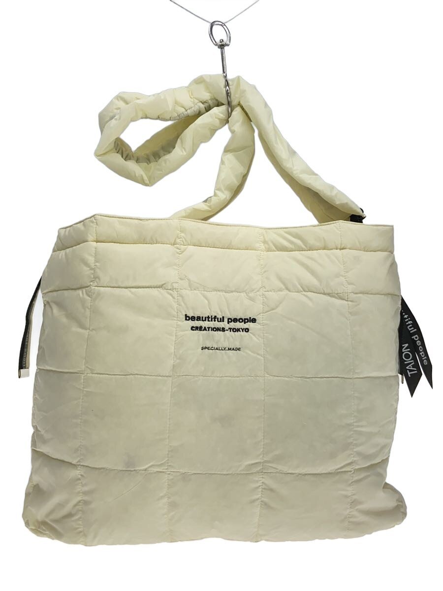 beautiful people◆×TAION/PATTED SQUARE SHOULDER BAG/ナイロン/IVO/1465611983