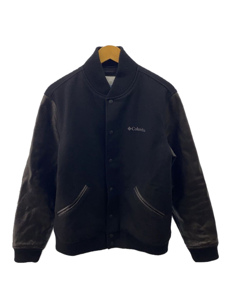 【中古】Columbia◆スタジャン/M/ポリエステル/ブラック/黒/使用感有/PM5777【メンズウェア】