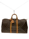 【中古】LOUIS VUITTON◆キーポル55_モノグラム・キャンバス/PVC/BRW【バッグ】