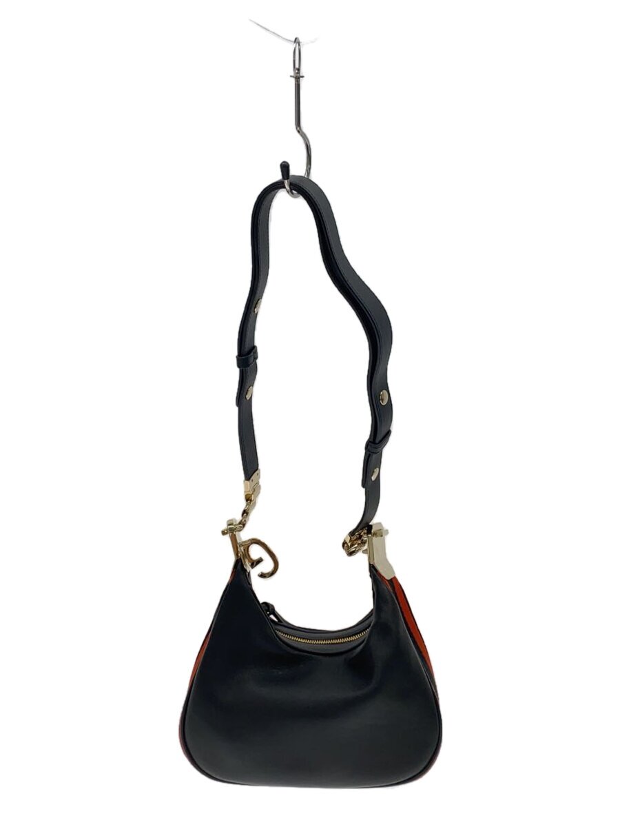 GUCCI◆アタッシェ_スモール/レザーショルダーバッグ/レザー/BLK/699409//
