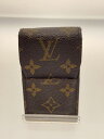 【中古】LOUIS VUITTON◆エテュイ・シガレット_モノグラム・キャンバス_BRW/レザー/BRW/総柄/レディース【服飾雑貨他】