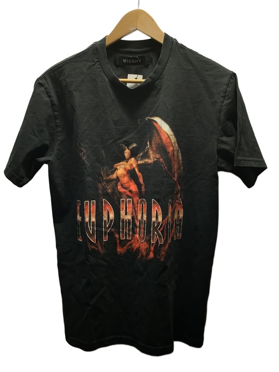 【中古】MISBHV◆euphoria/カットソー/S/コットン/BLK/プリント/FW17-302/バックプリント【メンズウェア】