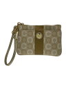 【中古】COACH◆ポーチ/ベージュ/コーチ【バッグ】