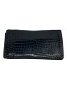 【中古】HERMES◆長財布/レザー/BLK/メンズ【服飾雑貨他】