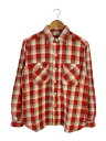 【中古】WAREHOUSE◆ネルシャツ/L/コットン/レッド/チェック【メンズウェア】