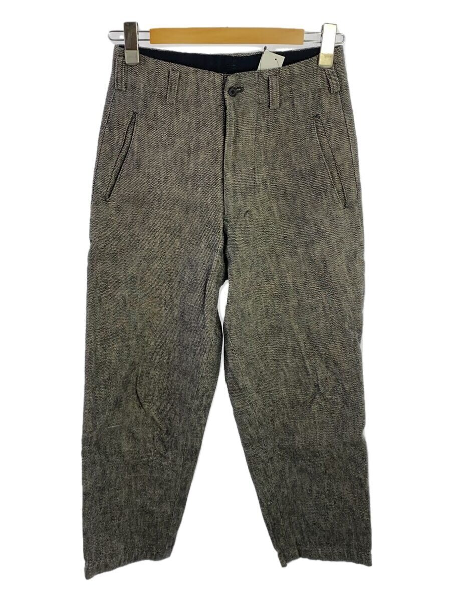【中古】Y’s for men◆リネン混ワイドパンツ/ストレートパンツ/S/コットン/BLK【メンズウェア】