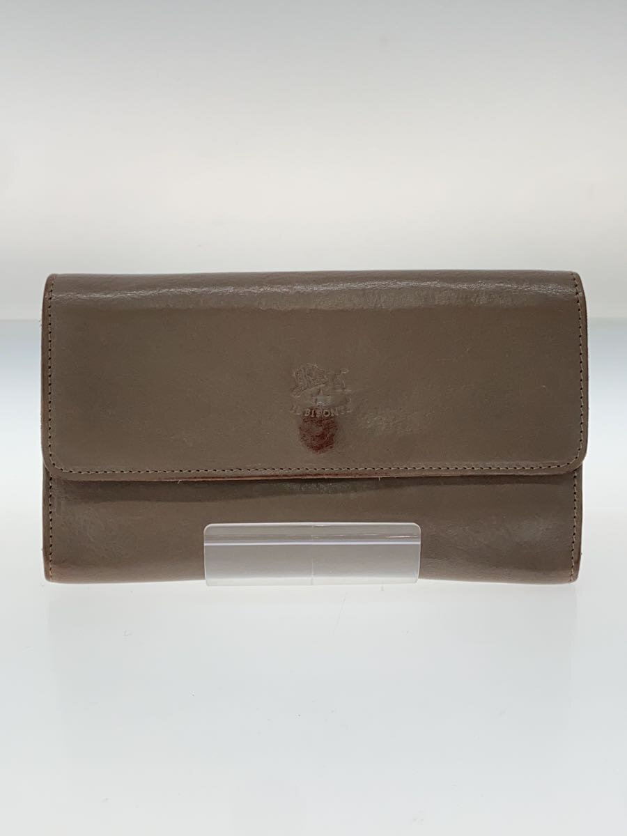 【中古】IL BISONTE◆3つ折り財布/レザー/BRW/メンズ【服飾雑貨他】