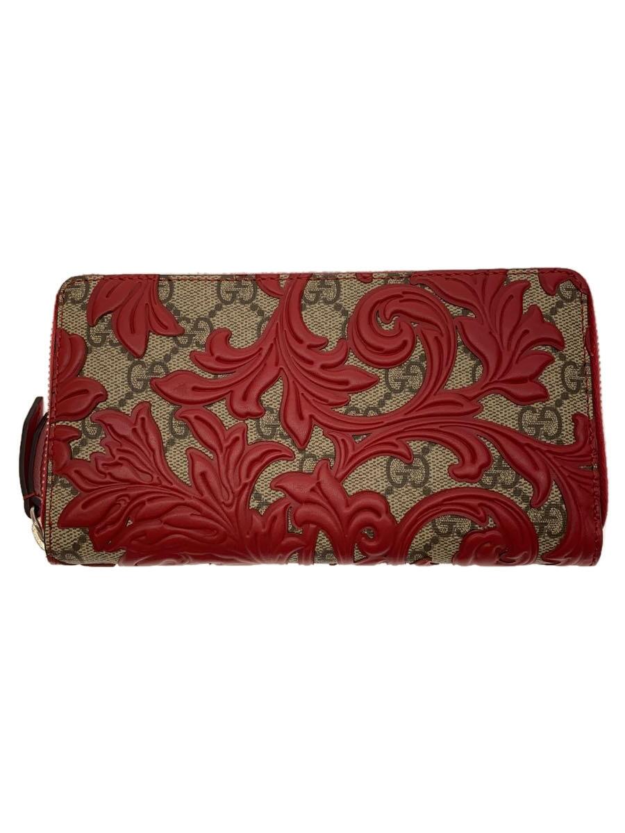 【中古】GUCCI◆長財布/--/RED/レディース【服飾雑貨他】