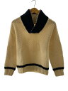 【中古】arena◆70s/VIRGINWOOL/ニット・セーター(厚手)/M/ウール/クリーム【メンズウェア】