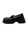 【中古】MOUSSY◆ローファー/コインローファー/ドレスシューズ/厚底/L/BLK/フェイクレザー/010IST55-4491【シューズ】(4)