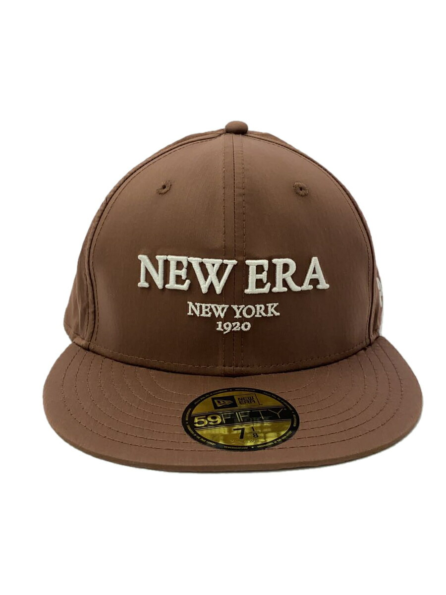 【中古】NEW ERA◆キャップ/7 1/8/コットン/BRW/メンズ【服飾雑貨他】