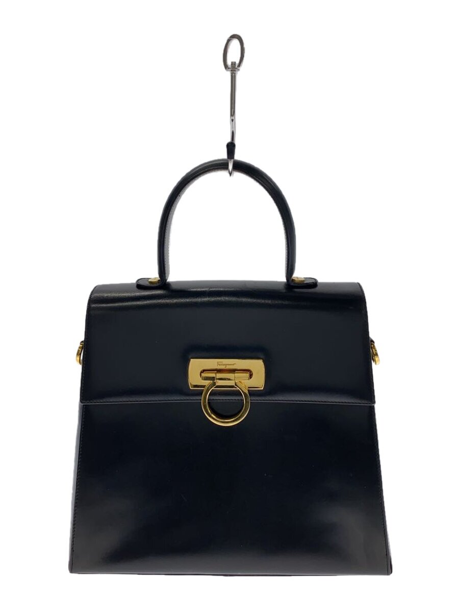 FERRAGAMO - 【中古】Salvatore Ferragamo◆ハンドバッグ/BLK/E21 0536【バッグ】