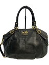 【中古】COACH◆ハンドバッグ/レザー/ブラック/無地/G1069-15960/使用感有り/コーチ【バッグ】