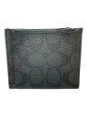 【中古】COACH◆2つ折り財布/レザー/BLK/メンズ【服飾雑貨他】