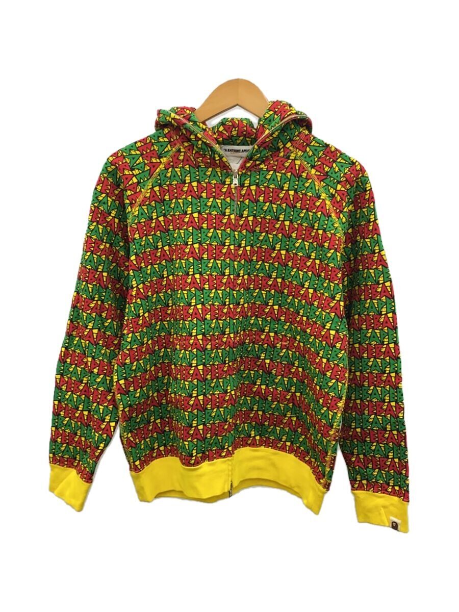 【中古】A BATHING APE◆ジップパーカー/S/コットン/マルチカラー【メンズウェア】