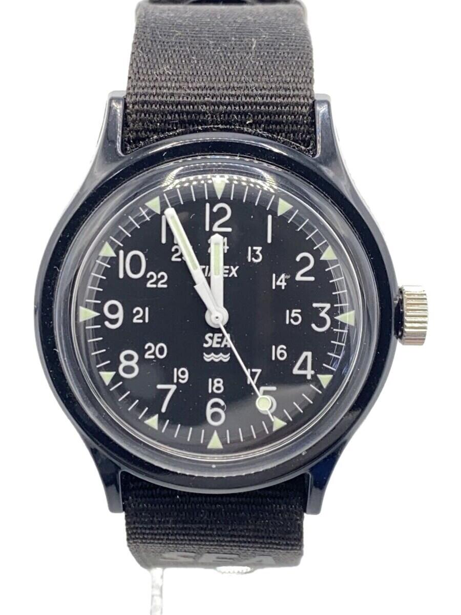 【中古】TIMEX◆クォーツ腕時計/アナ