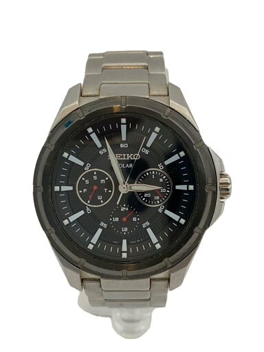【中古】SEIKO◆ソーラー腕時計/アナログ/SLV/V14J-0BG0/電池切れ考慮/SEIKO【服飾雑貨他】 【中古】SEIKO◆ソーラー腕時計/アナログ/SLV/V14J-0BG0/電池切れ考慮/SEIKO【服飾雑貨他】