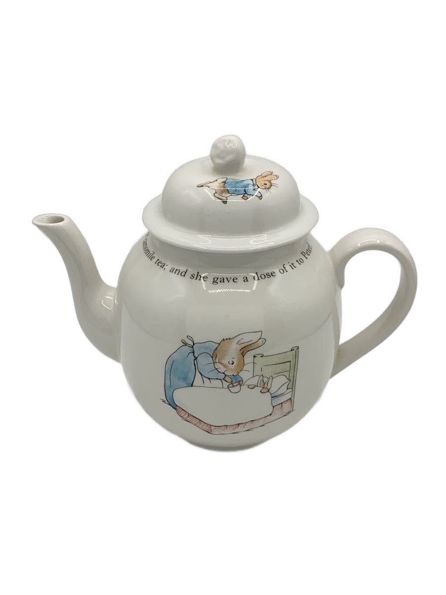 【中古】WEDGWOOD◆PETER RABBIT/ティーポット/WHT【キッチン用品】