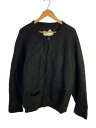 【中古】stein◆カーディガン(厚手)/M/ウール/ブラック/st.445/KID MOHAIR CARDIGAN【メンズウェア】