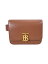 【中古】BURBERRY◆BUM BAG/TBボディバッグ/ウエストバッグ/レザー/BRW/無地/8012205【バッグ】