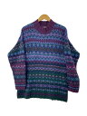 【中古】L.L.Bean◆OLD/ノルディック/ニット・セーター(厚手)/M/コットン/BLU/総柄【メンズウェア】(4)