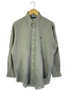 【中古】RALPH LAUREN◆YARMOUTH/長袖シャツ/15.5/コットン/GRY/千鳥格子【メンズウェア】(4)