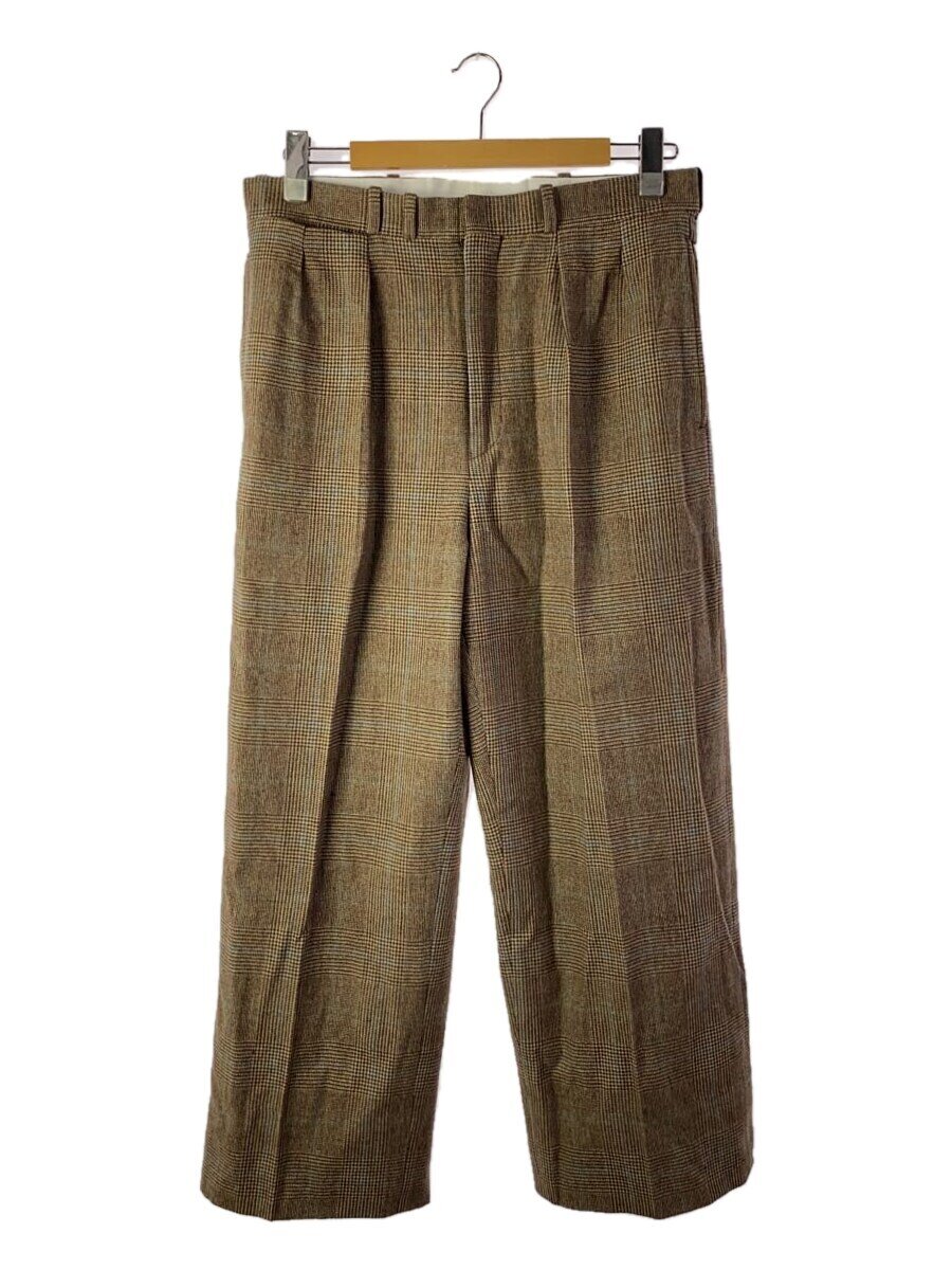 【中古】MAATEE&SONS◆23AW/2PLEATS TROUSER ”JEFFERY”/3/ウール/ブラウン/MT3303-0213B【メンズウェア】