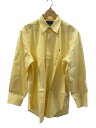 【中古】RALPH LAUREN◆長袖シャツ/16/コットン/YLW/無地【メンズウェア】(4)