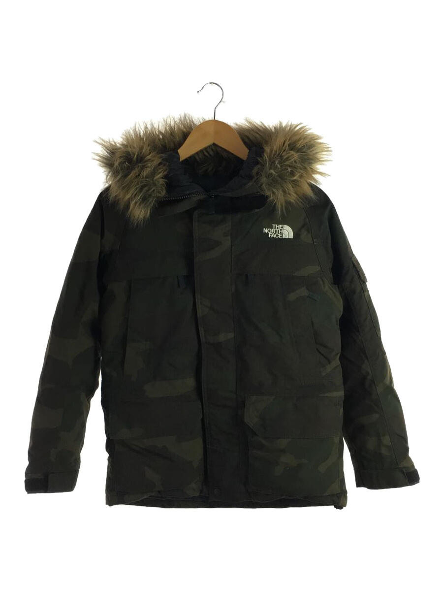 【中古】THE NORTH FACE◆NOVELTY MCMURDO PARKA_ノベルティ マクマード パーカー/XS/ポリエステル/GRN/カモフ【メンズウェア】