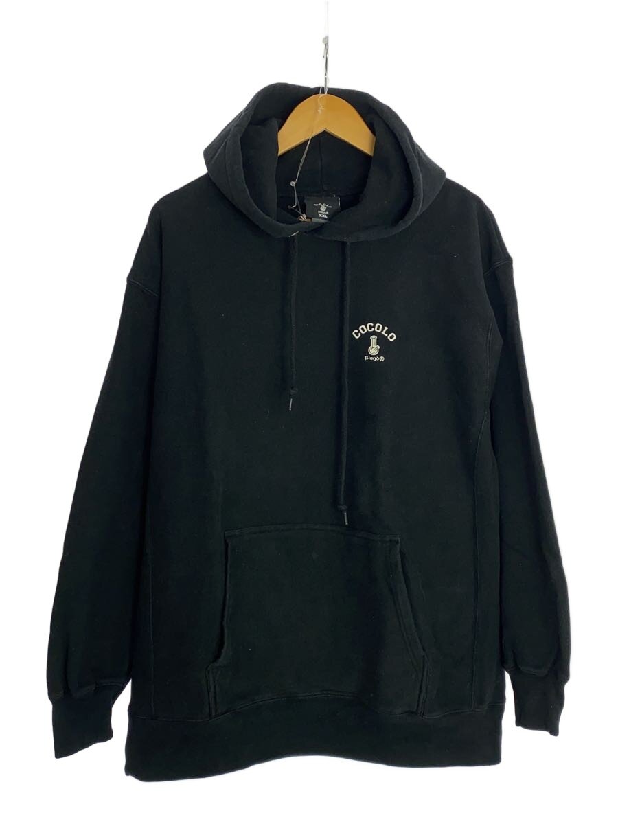 【中古】COCOLO BLAND◆パーカー/XXL/コットン/BLK/無地【メンズウェア】