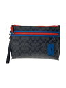 【中古】COACH◆セカンドバッグ/PVC/BLK/総柄/C2080-1220【バッグ】