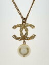 【中古】CHANEL◆ココ/パールネックレス/--/GLD/トップ有/レディース/C14【服飾雑貨他】