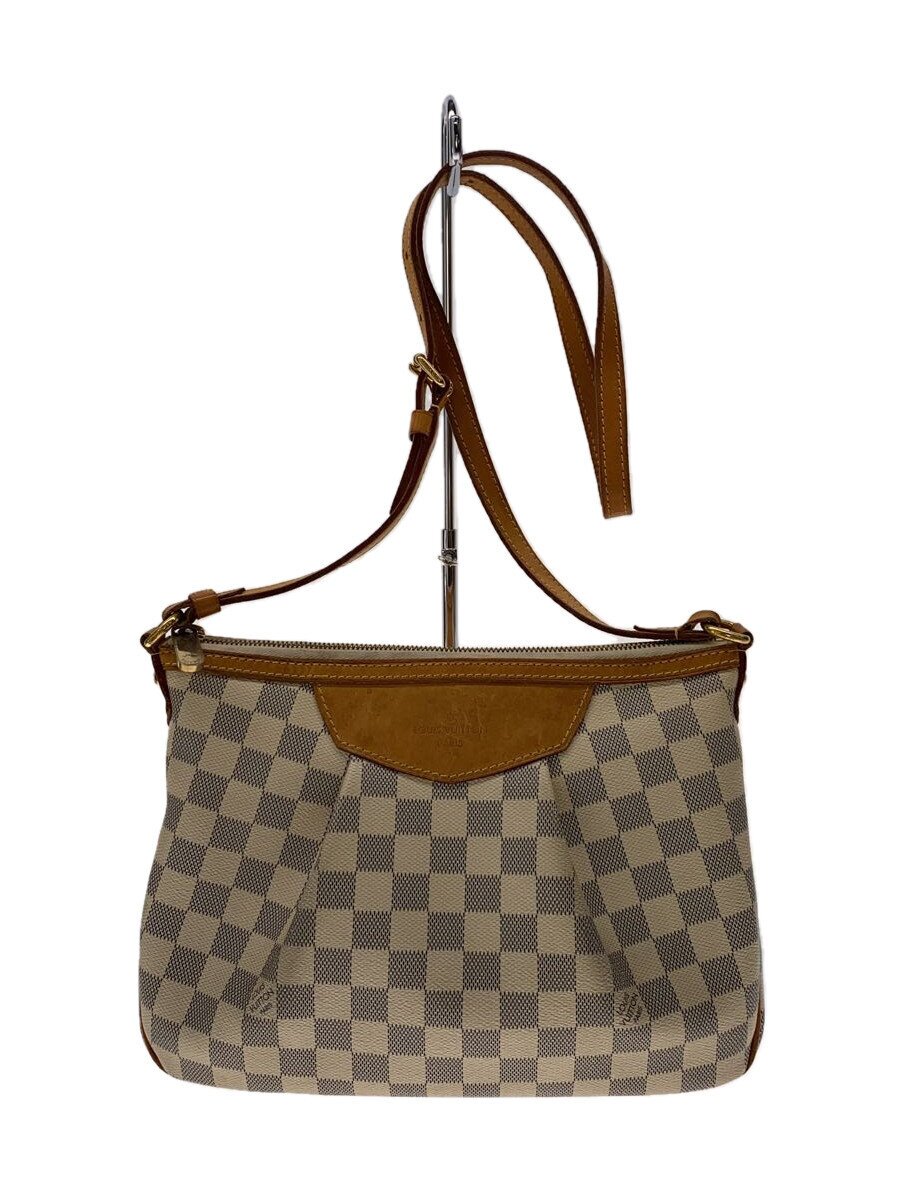 【中古】LOUIS VUITTON◆シラクーサPM_ダミエ・アズール_WHT/PVC/WHT//【バッグ】