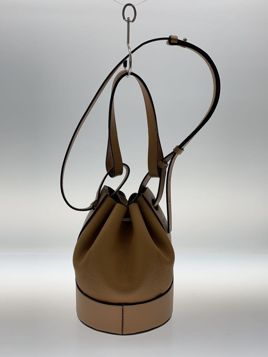 【中古】LOEWE◆ショルダーバッグ/レザー/BRW/無地//【バッグ】