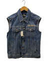 【中古】HARLEY DAVIDSON◆デニムベスト/S/インディゴ/99041-08VM/ノースリーブGジャン/ノースリーブデニムジャケット【メンズウェア】(4)