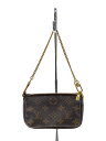 【中古】LOUIS VUITTON◆ミニ・ポシェット・アクセソワール_モノグラム・キャンバス_BRW/PVC/BRW【バッグ】