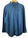 【中古】THE NORTH FACE◆長袖シャツ/ROCKSOLID CAUTION/ボタンダウン/L/コットン/BLU/チェック/RT-4300【メンズウェア...