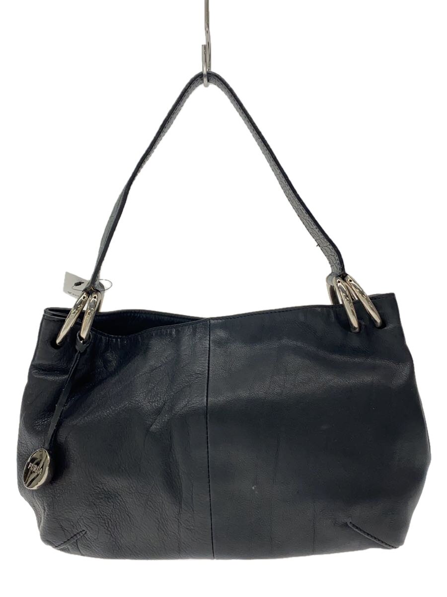 【中古】FURLA◆ショルダーバッグ/--/BLK【バッグ】